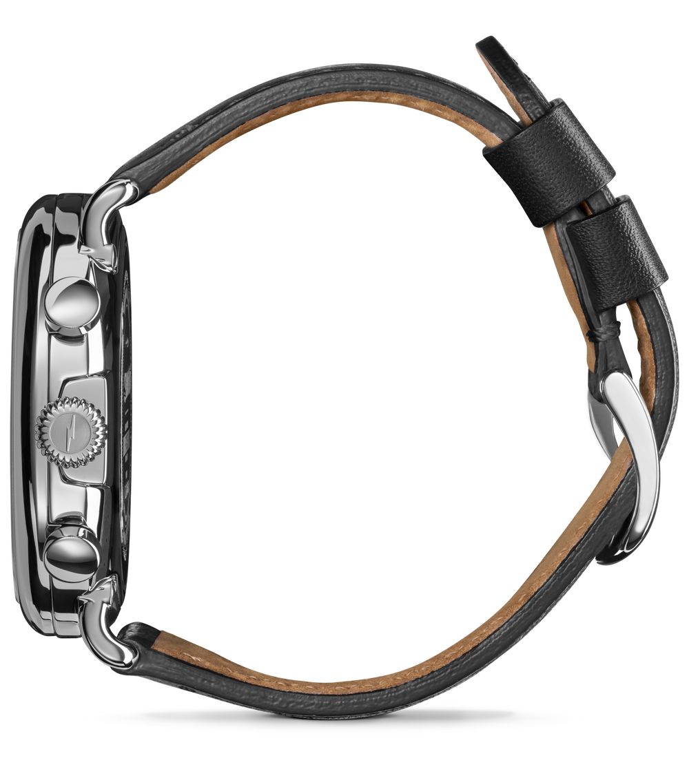 Runwell Chronograph Watch - Glossy Black