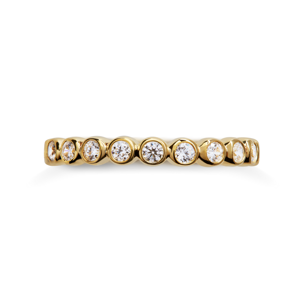 Diamond Rivet Eternity Band - Yellow Gold
