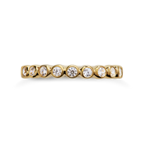Diamond Rivet Eternity Band - Yellow Gold