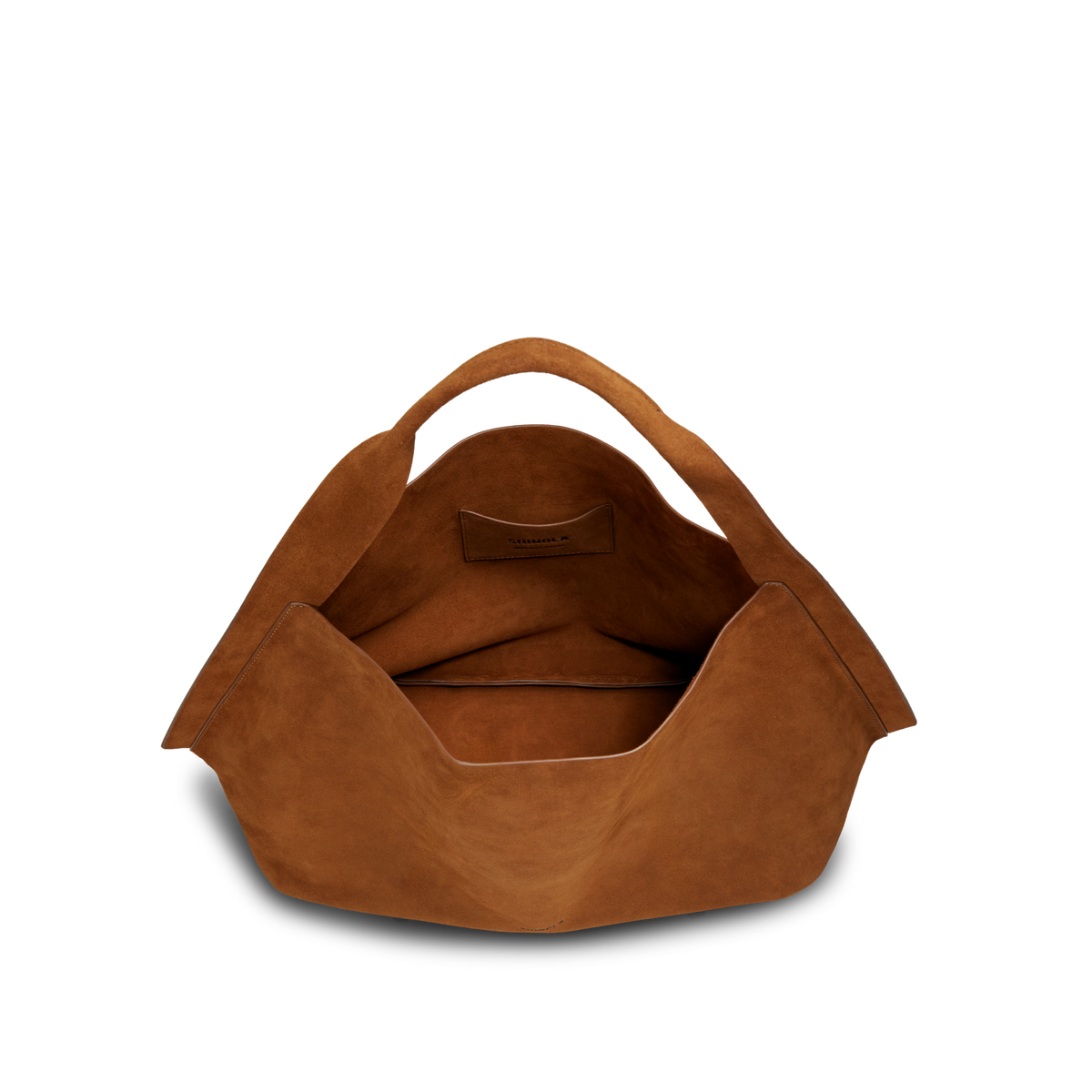 Derby Shoulder Bag - Tan Suede