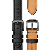 Canfield Sport Chronograph Watch - Black Leather Strap