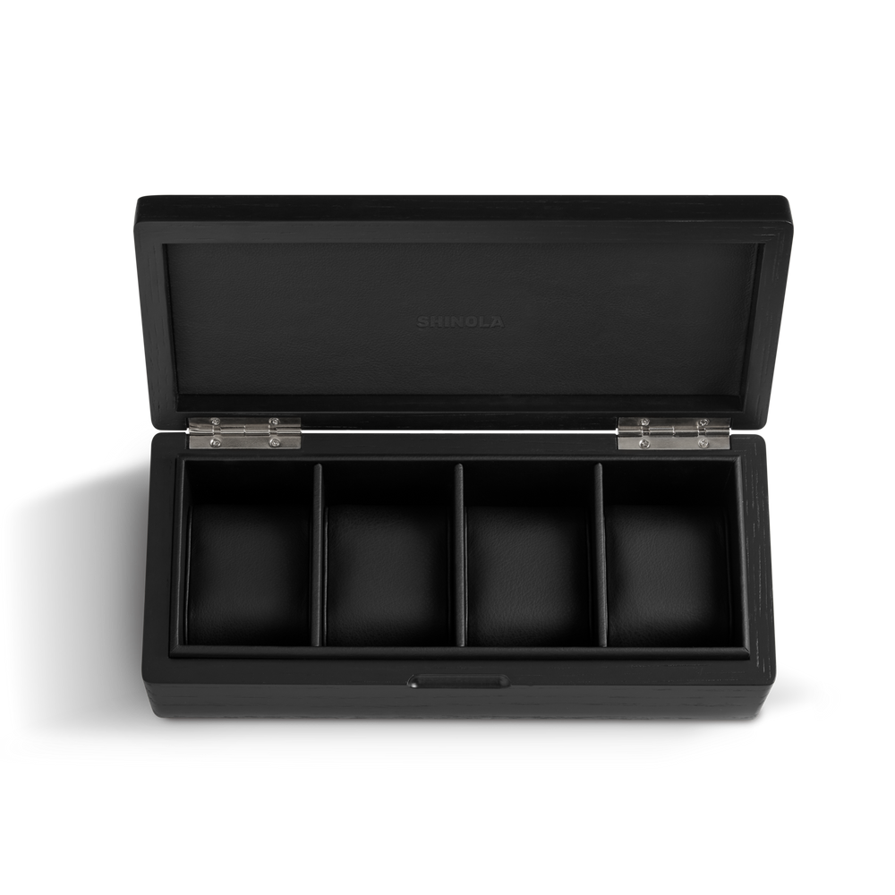 4 Slot Watch Collector's Box - Black