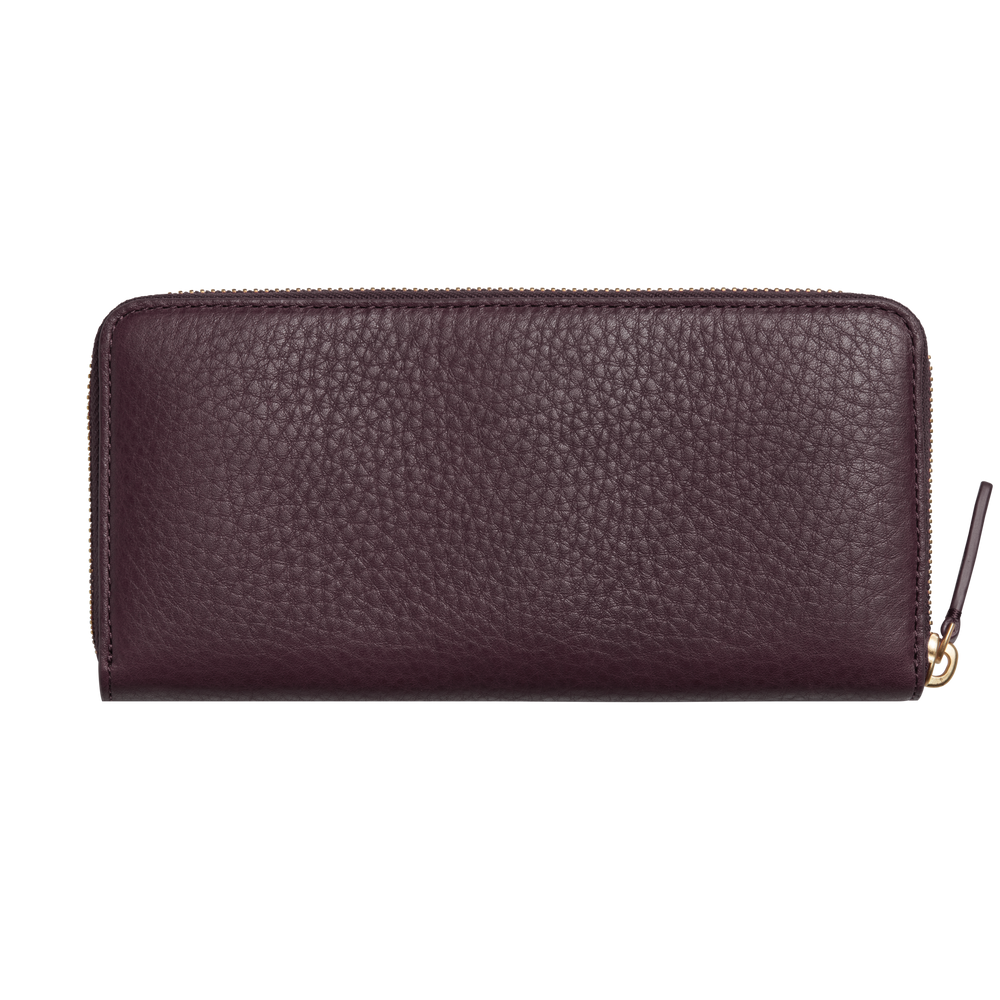 Continental Zip Wallet- Merlot