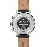Bedrock Chronograph Watch - Black Leather Strap