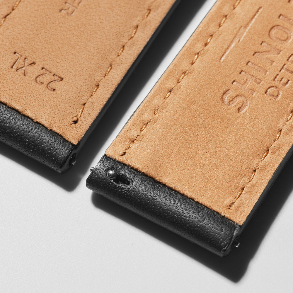 QR Strap: 22/20 XL Aniline, RR Classic, PoSS - Black