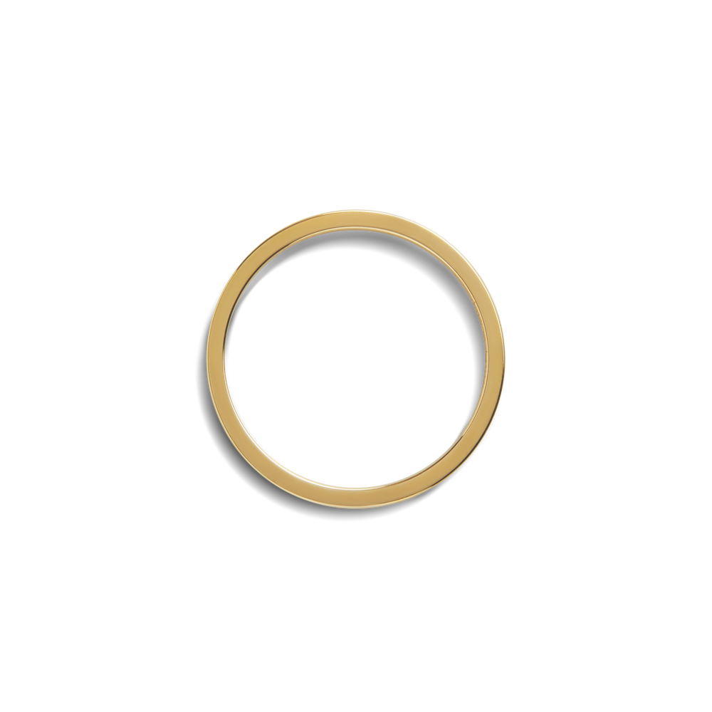 1mm Round Yellow Gold Band