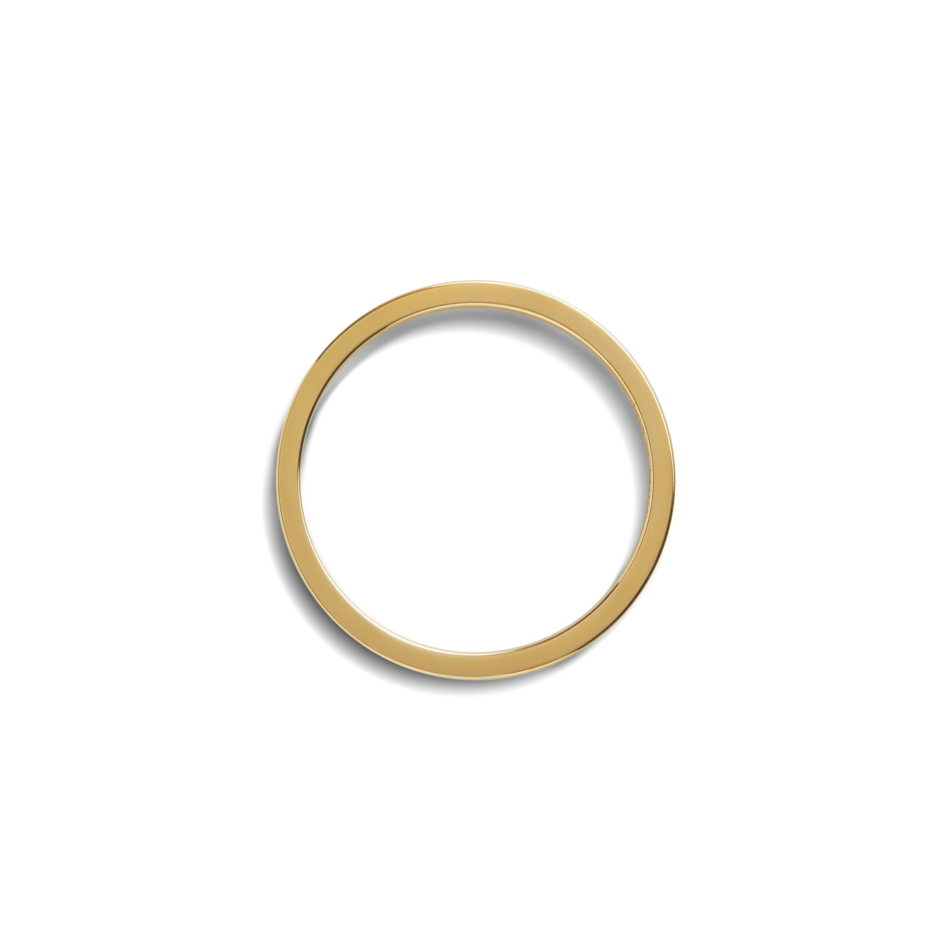 1mm Round Yellow Gold Band
