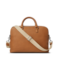 Double Zip Briefcase - Tan