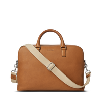 Double Zip Briefcase - Tan