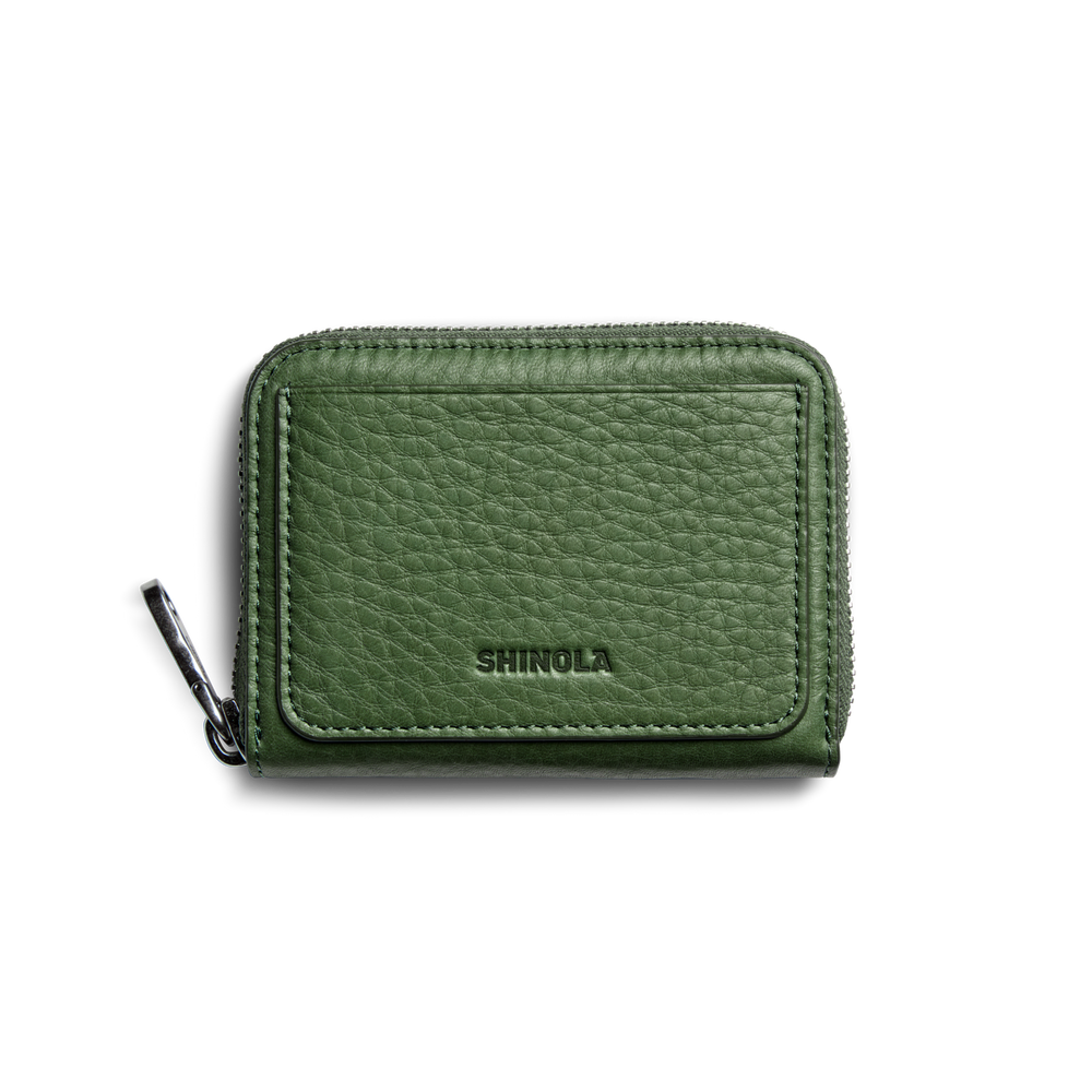 Pocket Small Zip Around Wallet - Evergreen