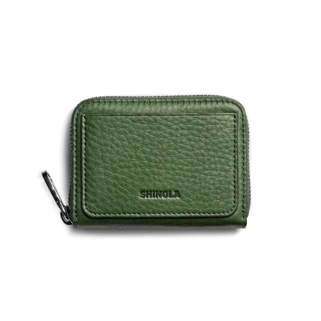 Pocket Small Zip Around Wallet - Evergreen
