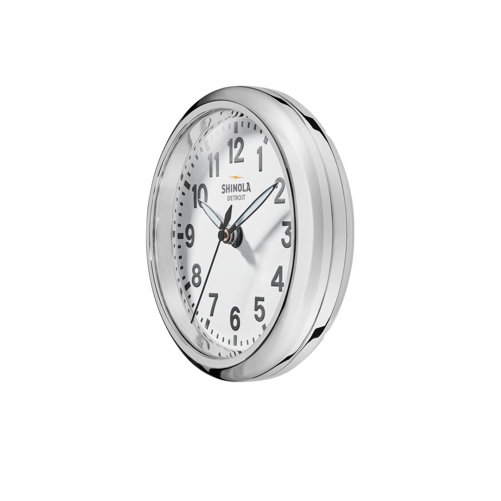 6" Runwell Clock - White