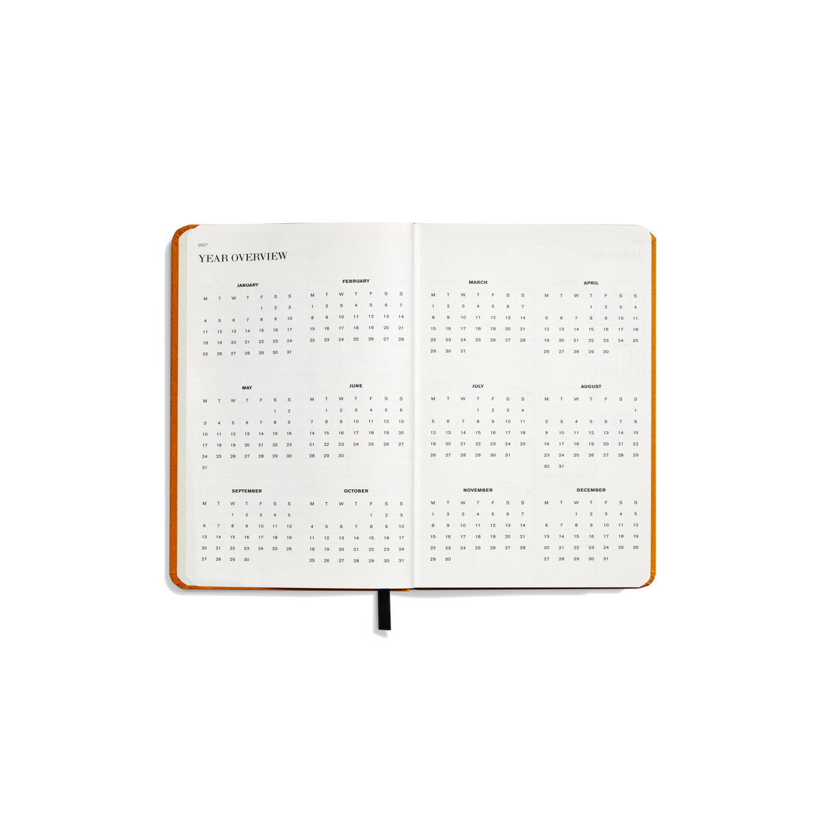 2027 12-Month Runwell Planner - Bold Orange