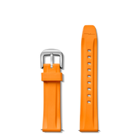 20mm Orange Rubber Watch Strap - Orange