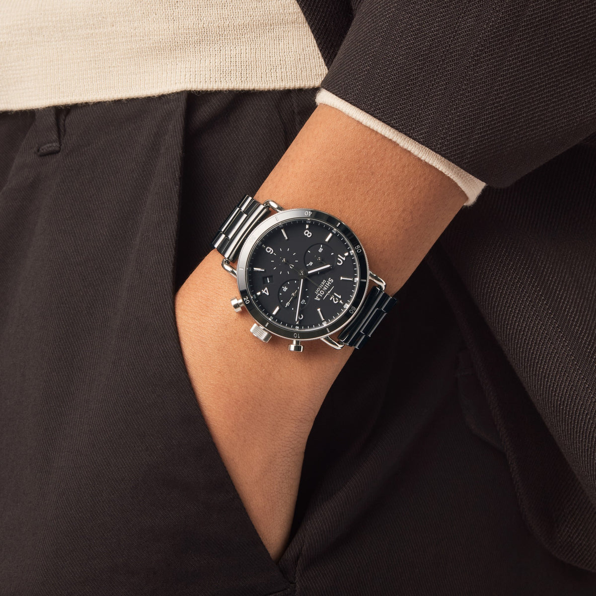 Canfield Sport Chronograph Watch - Black