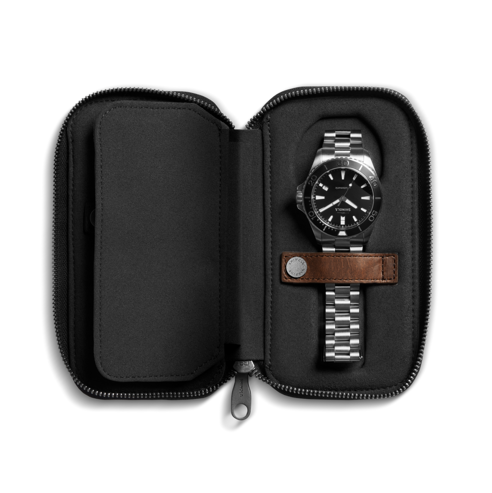 Travel Watch Case - Medium Brown