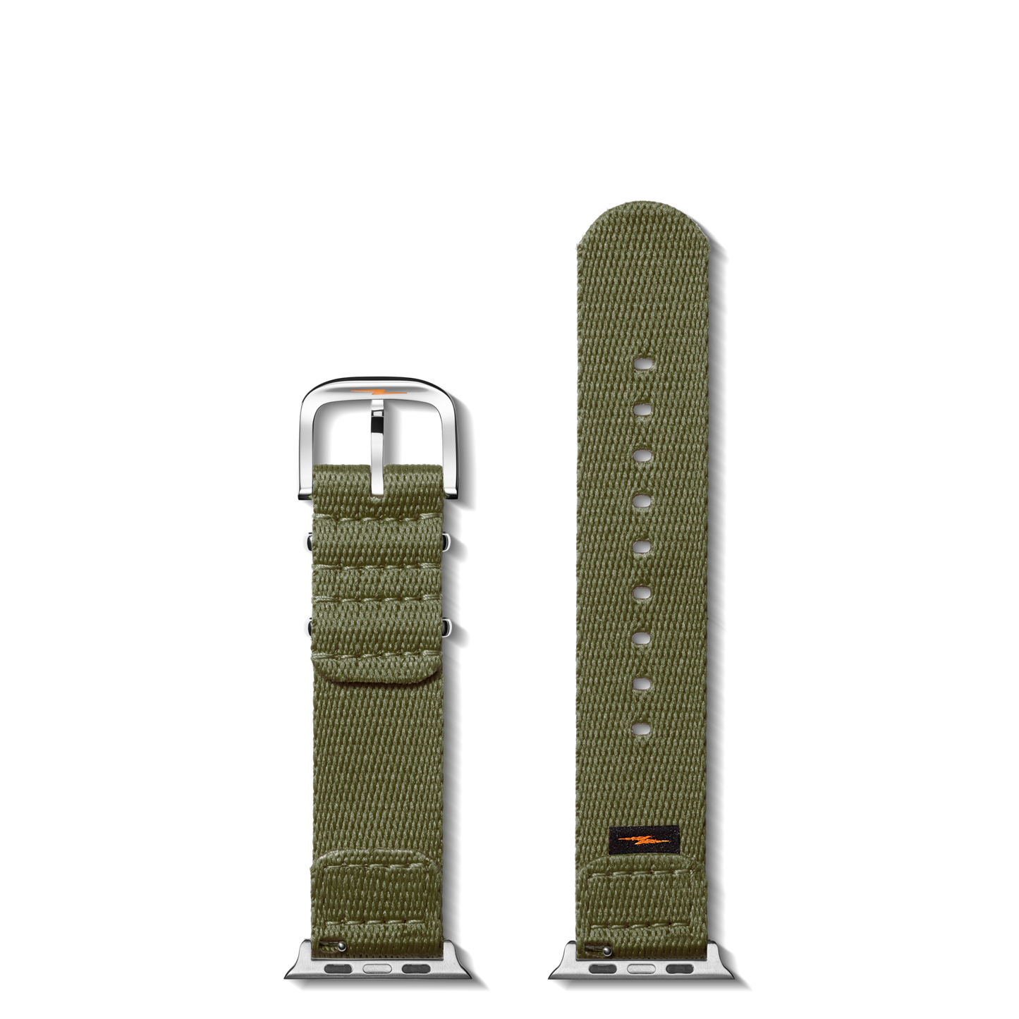 20mm Khaki Split Nylon Apple Watch Strap - Khaki