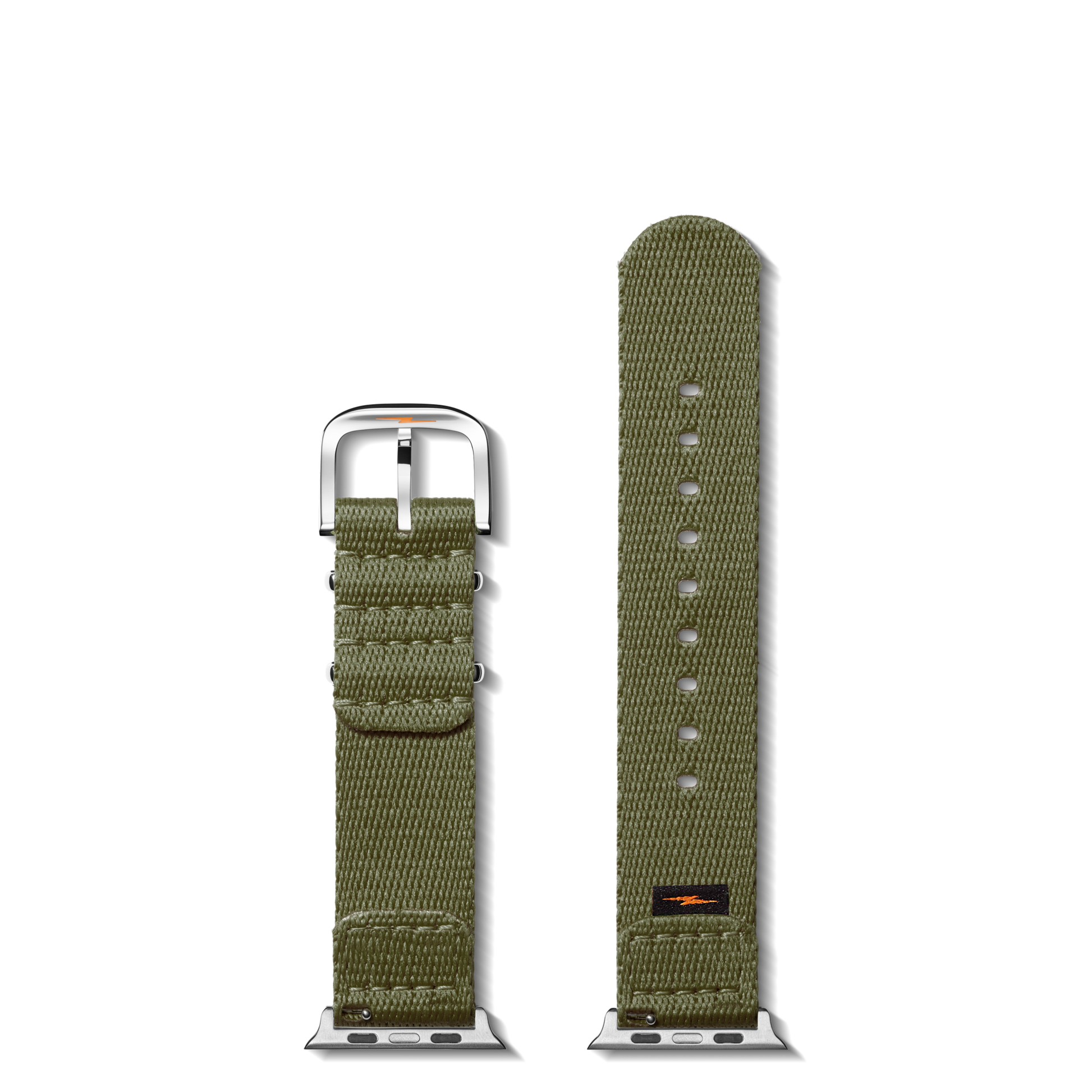 20mm Khaki Split Nylon Apple Watch Strap - Khaki