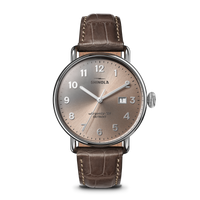 Canfield Watch - Gray Brown Alligator Strap