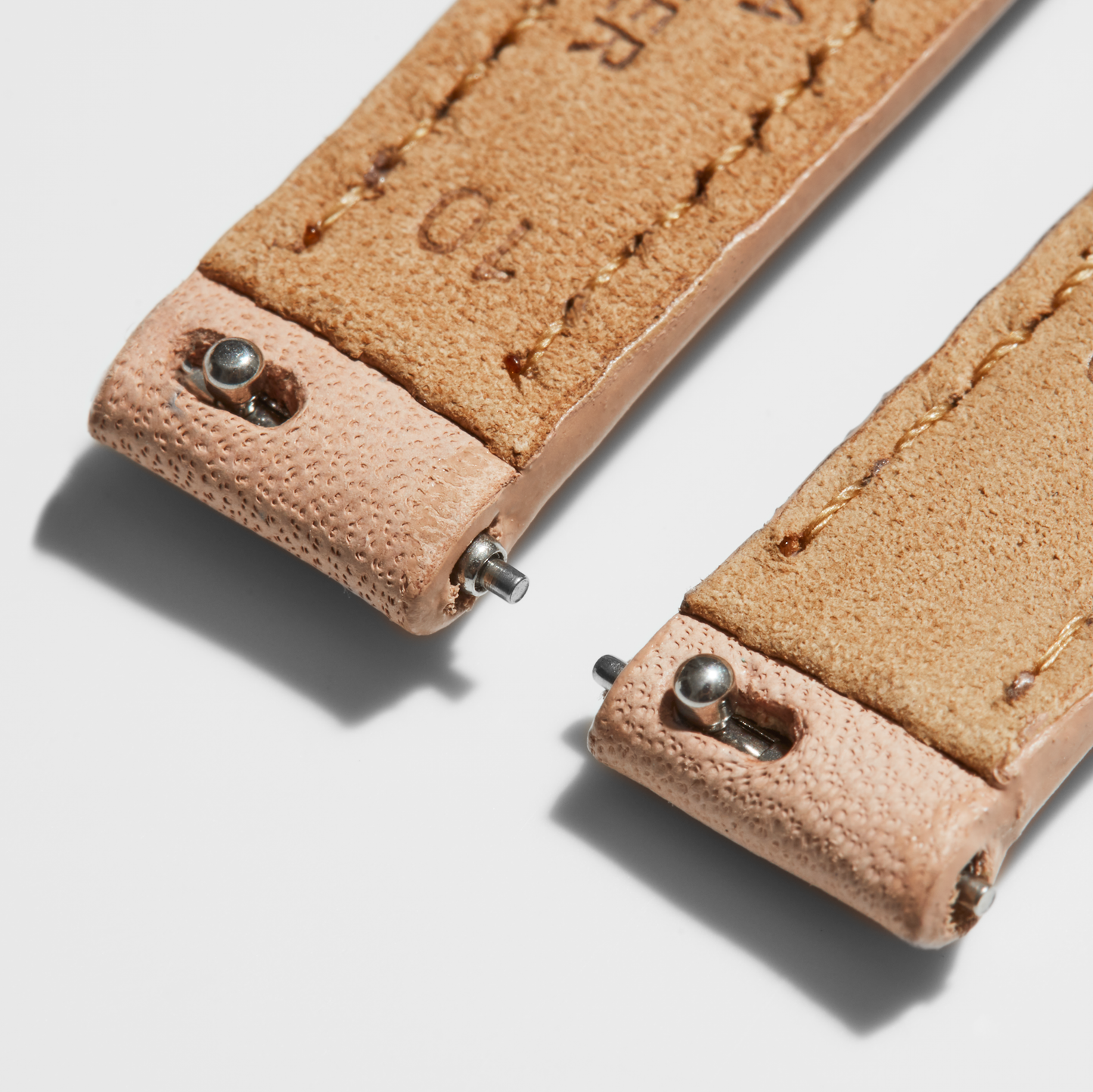 10mm Blush Leather Watch Strap - Blush
