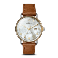 Canfield Watch -  MOP Tan Leather Strap