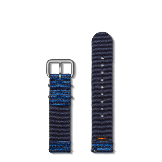 20mm Sea Blue Woven Watch Strap - Sea Blue