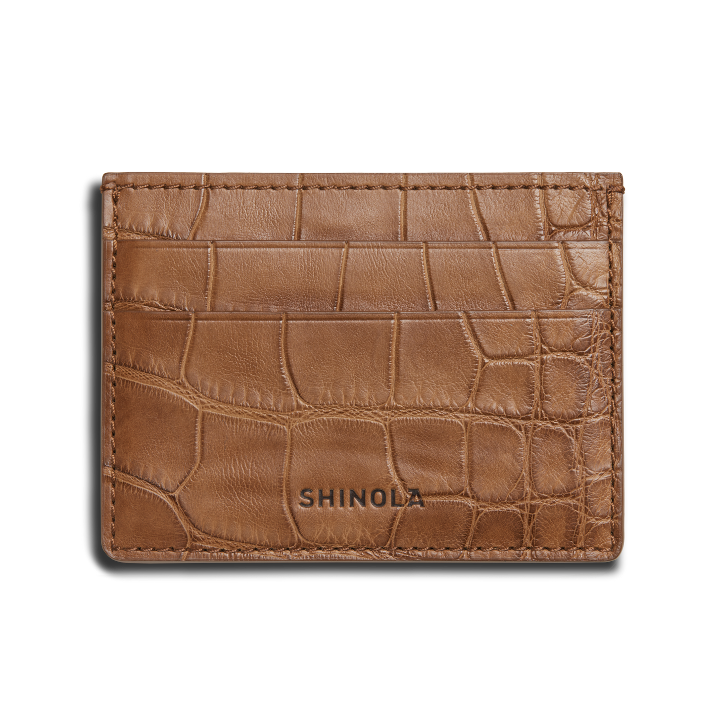 5 Pocket Card Case - Tan Alligator