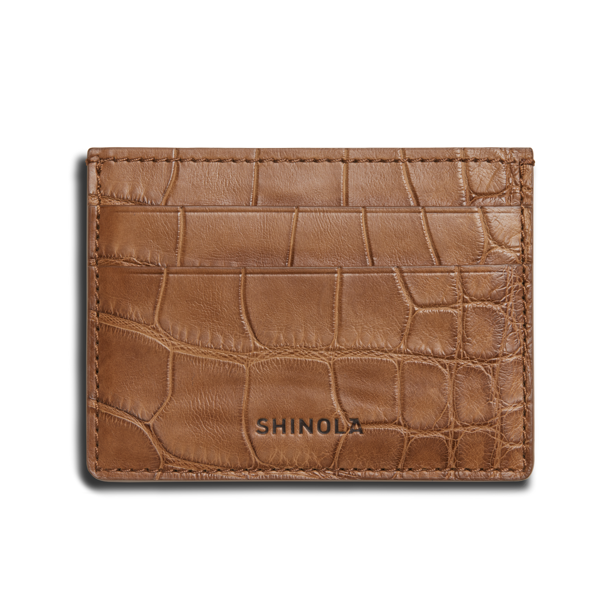 5 Pocket Card Case - Tan Alligator