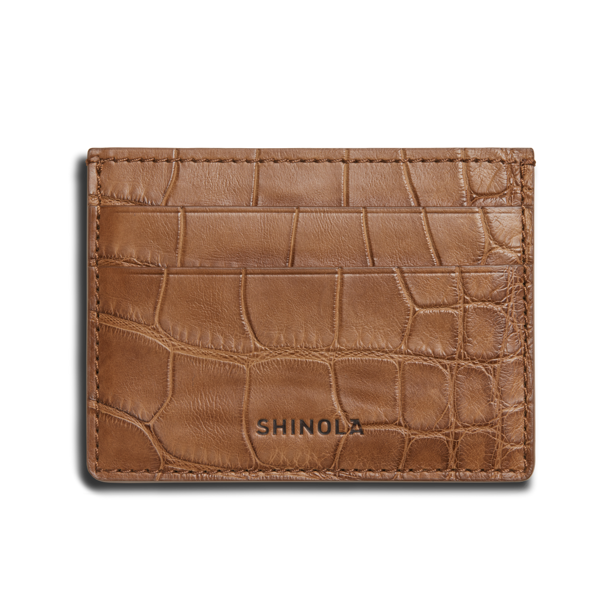 5 Pocket Card Case - Tan Alligator