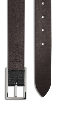 1 1/4" Reversible Rectangle Buckle Belt - Black