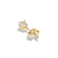 1/2 Carat Round Diamond Stud Earrings - YG