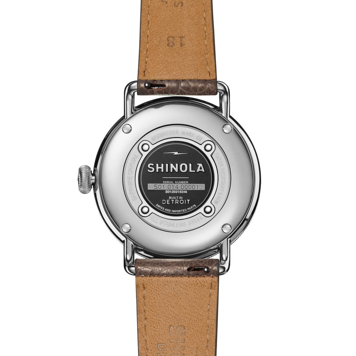 Canfield Watch - Gray Brown Alligator Strap
