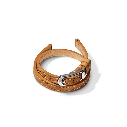 8mm Bourbon/Blush Reversible Leather Strap - Bourbon / Blush