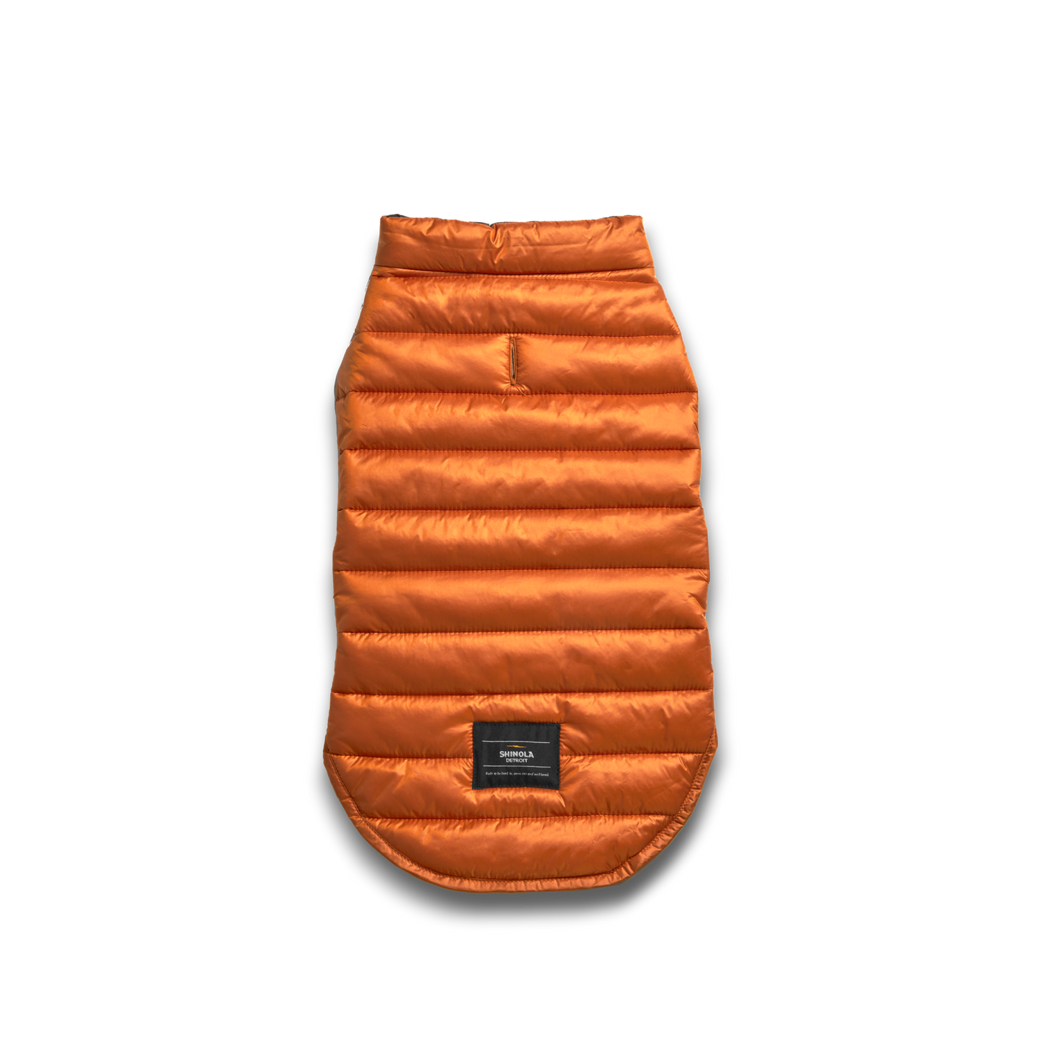 Reversible Puffer Dog Coat - Orange / Black