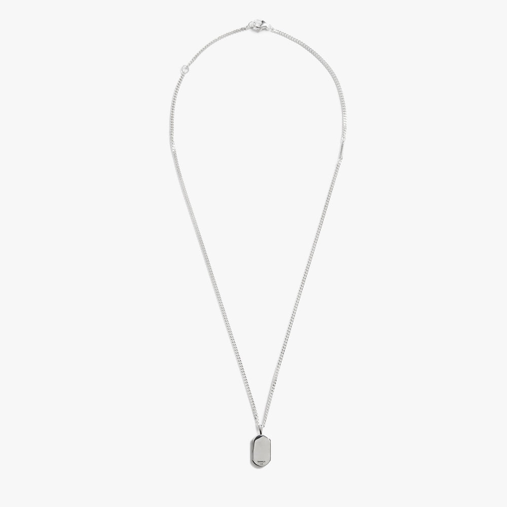 21mm Petoskey Tag Necklace - Sterling Silver