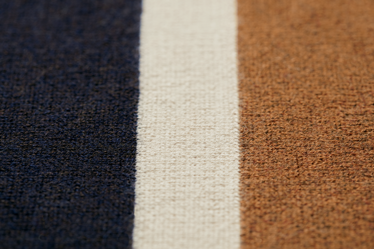 Alpaca Throw Blanket - Pink / Beige