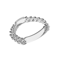Bike Lock ID Bracelet - Sterling Silver