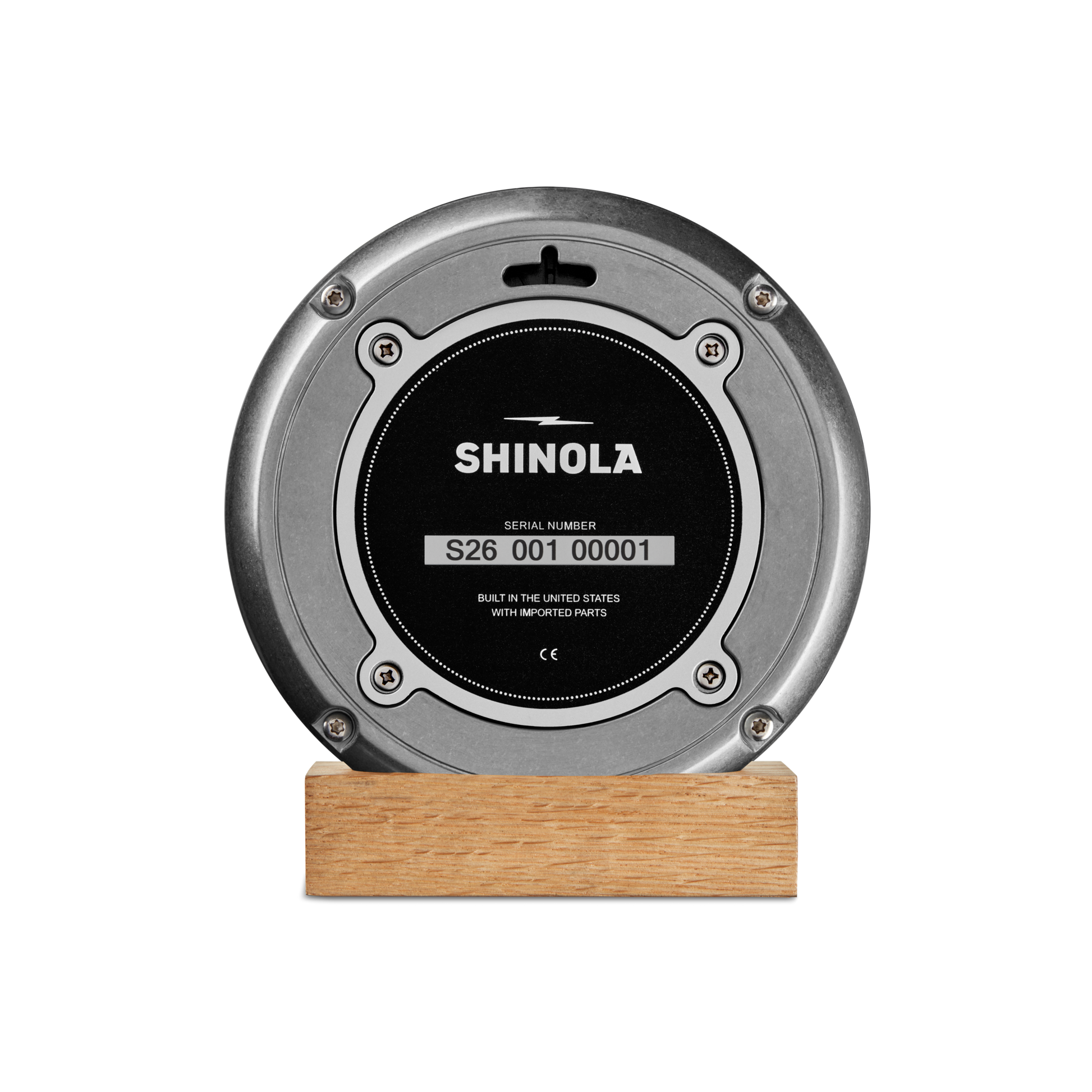 6" Runwell Clock - Tumbled Zinc/Black