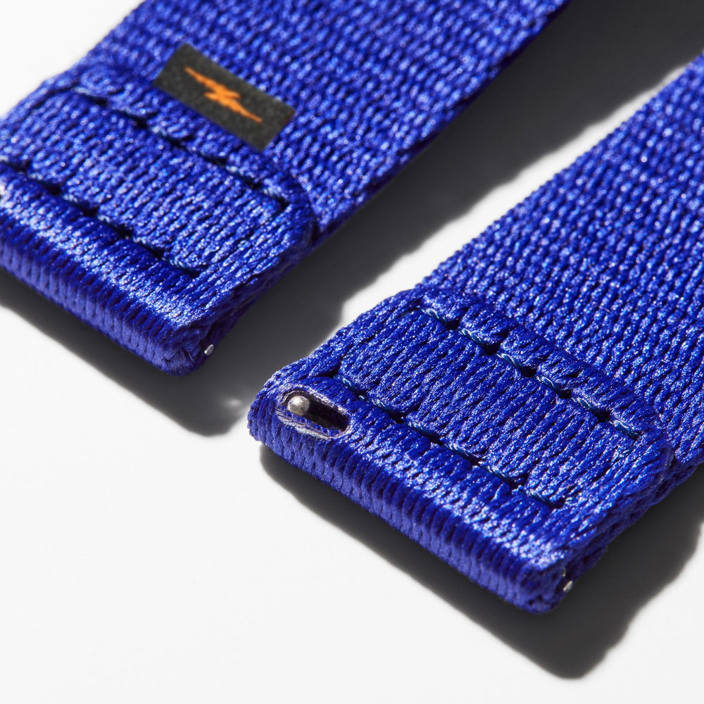 20mm Cobalt Blue Split Nylon Apple Watch Strap - Cobalt