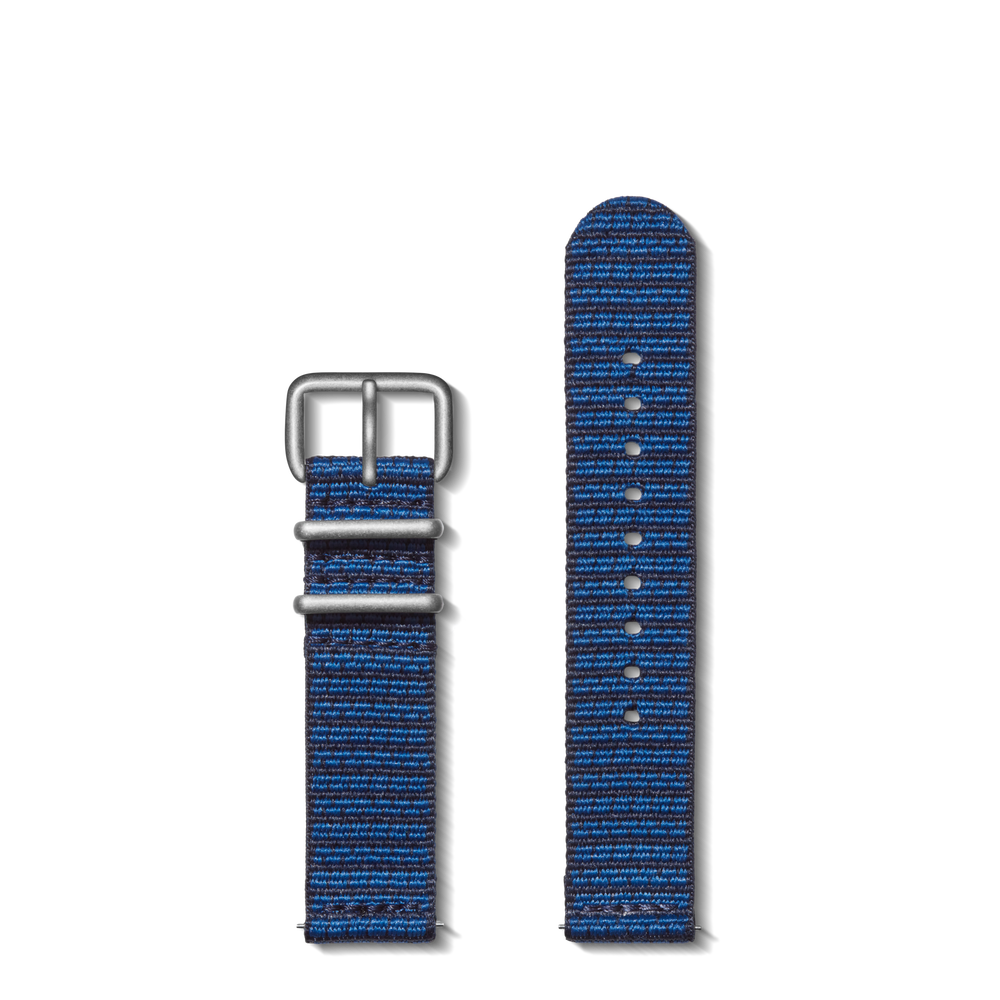 20mm Sea Blue Woven Watch Strap - Sea Blue
