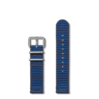 20mm Sea Blue Woven Watch Strap - Sea Blue