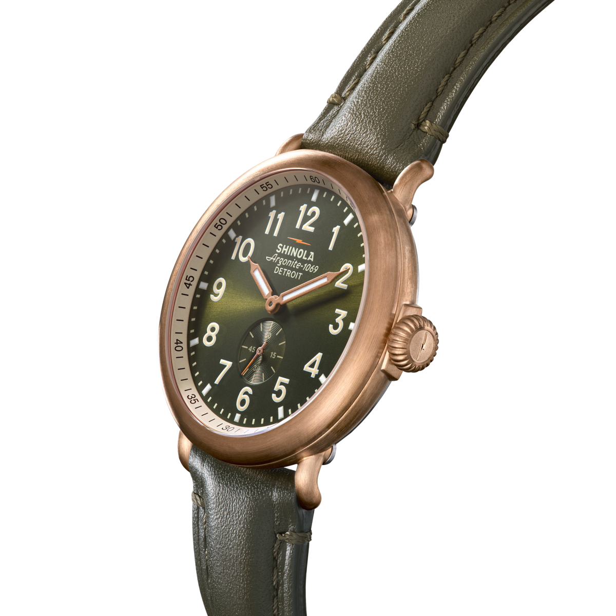 Bronze Runwell Watch - Dark Olive