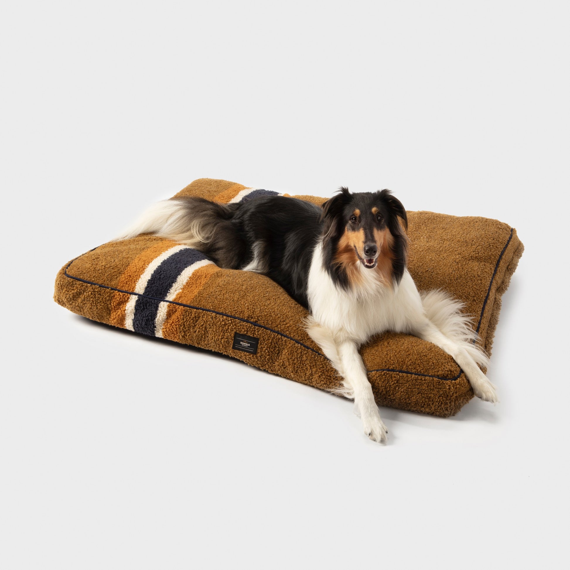 Napper Pillow Dog Bed - Stripe Brown