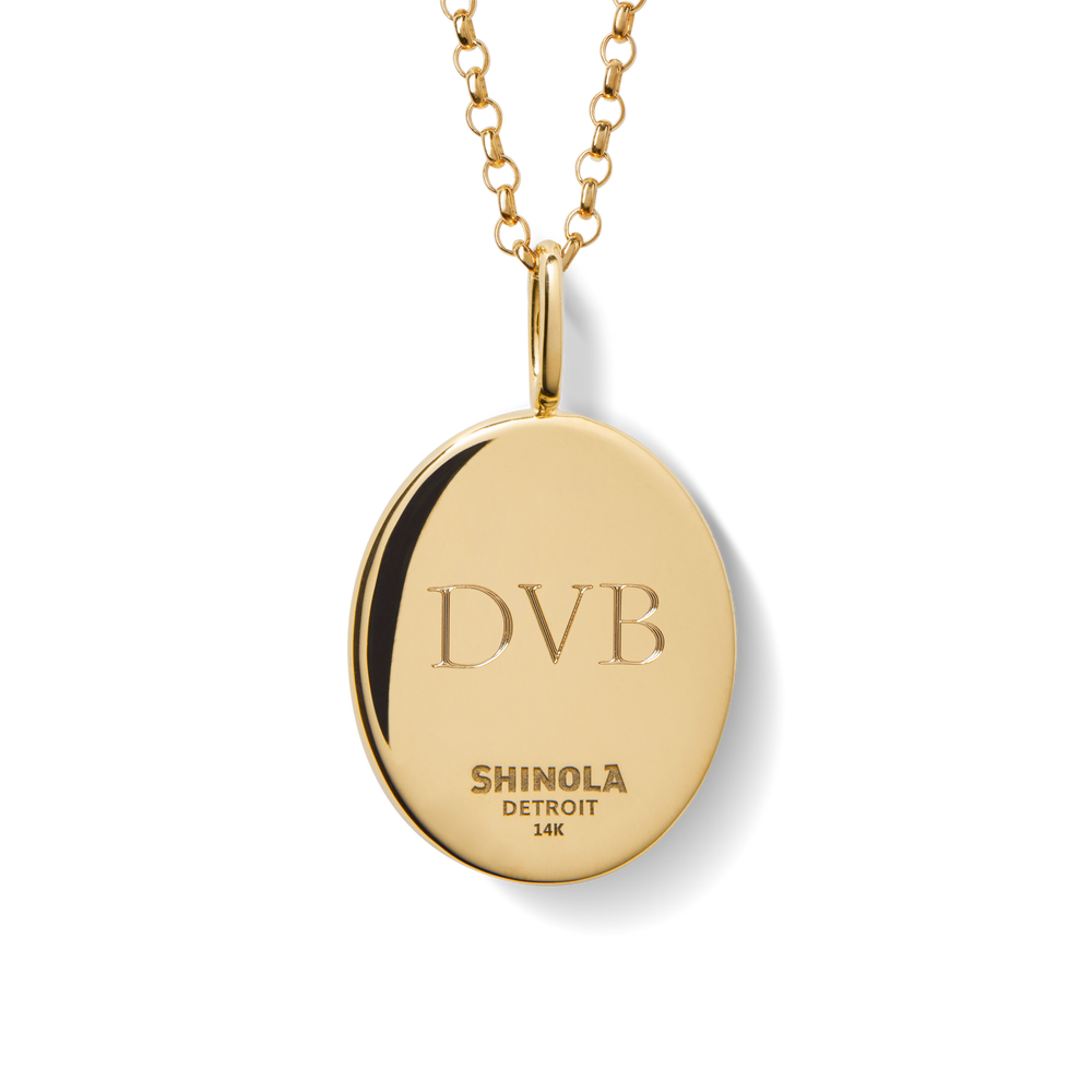 Diamond Pave Lapis Pendant Necklace - Yellow Gold