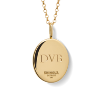 Diamond Pave Lapis Pendant Necklace - Yellow Gold