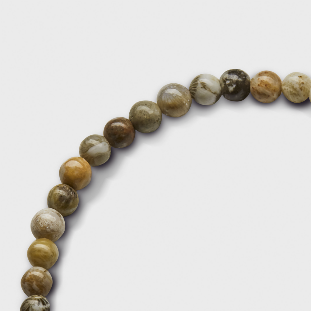 4mm Beaded Petoskey Bracelet - Petoskey