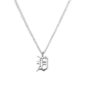 Detroit "D" Charm Necklace - Sterling Silver