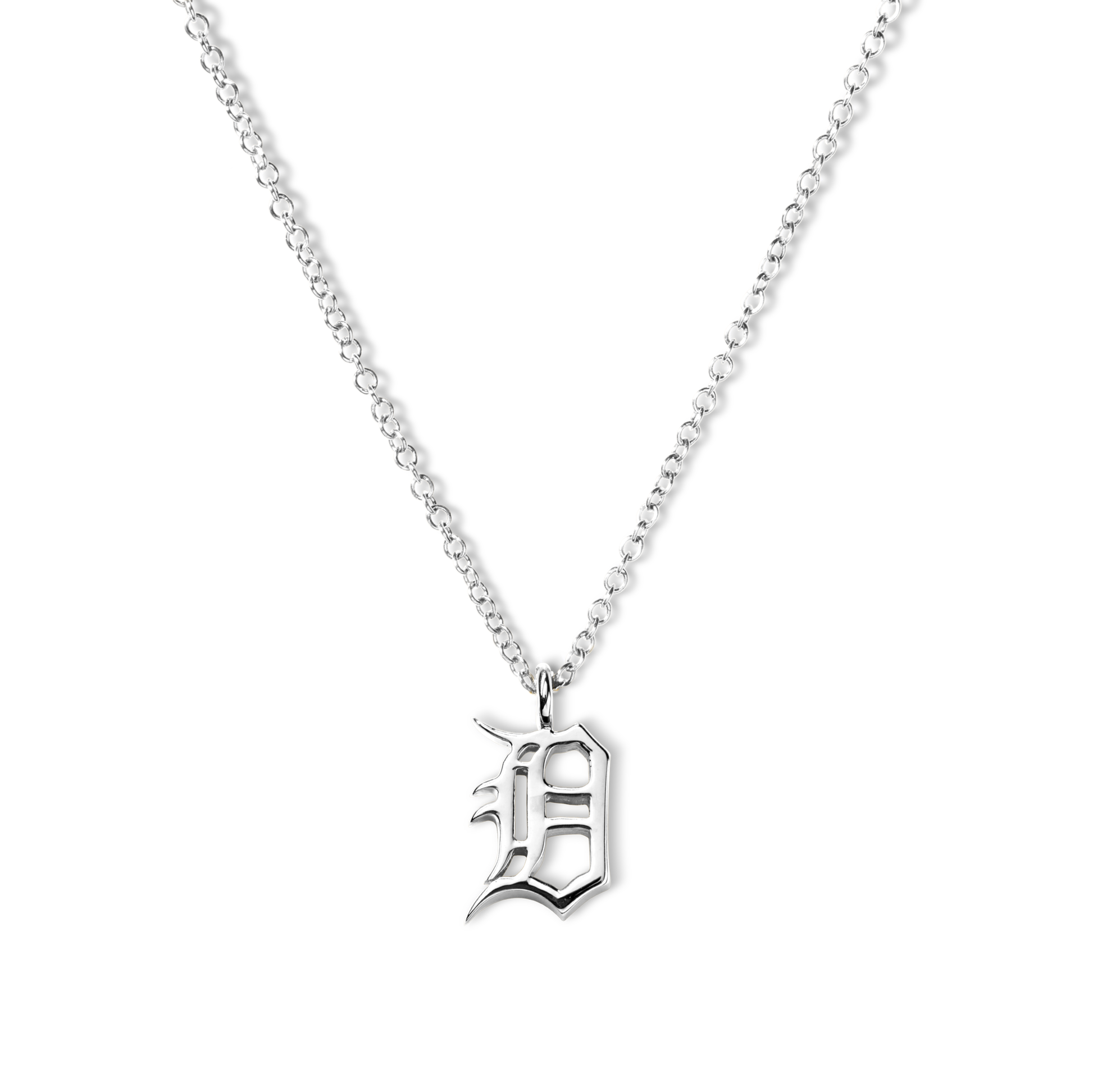 Detroit "D" Charm - Sterling Silver