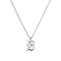 Detroit "D" Charm Necklace - Sterling Silver