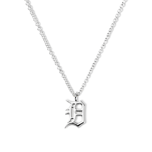 Detroit "D" Charm - Sterling Silver